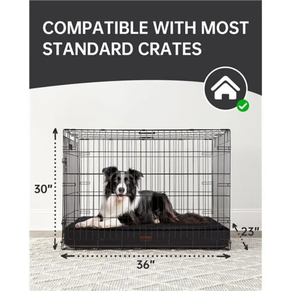 Black Orthopedic Dog Bed for Large Dogs Non-Slip Bottom Size(35